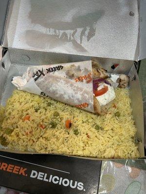 Chicken Gyro with rice