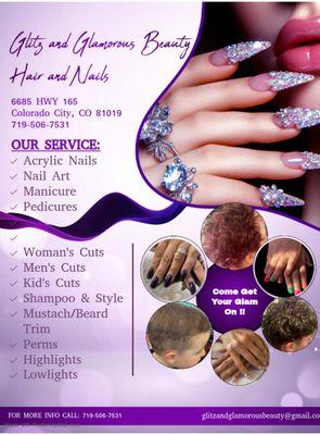 Glitz and Glamorous Beauty Hair and Nails