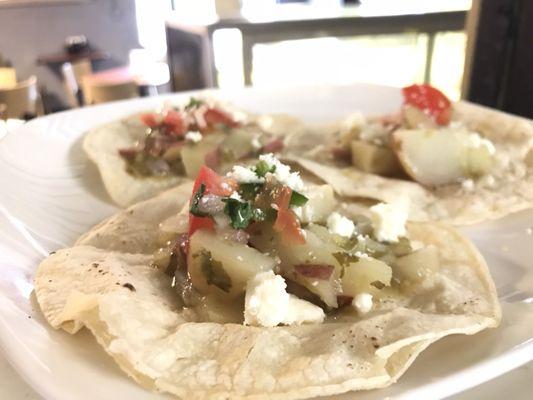 The Tomatillo, Potato Experience - a delicious one at that.