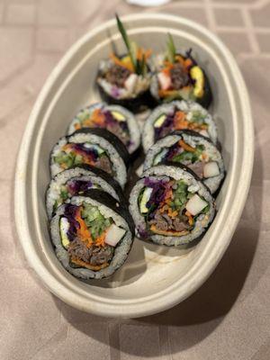 Beef kimbap was awesome!