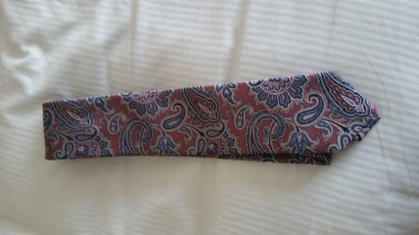 New tie to match Marisa's dress...