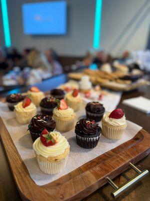 Delicious cupcakes from Cerulean Blue's catering menu.