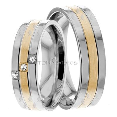 Matching Wedding Band Sets. Its available in 10K Gold, 14K Gold, 18K Gold, Platinum and Palladium with up to 8 color combinations