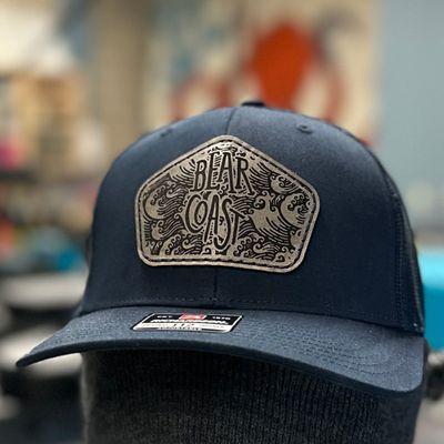 custom leather patch on hat