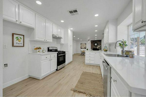 Original cabinates refinished by OEF