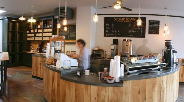 Resealed Stumptown counters.  Looking good after some hard use.