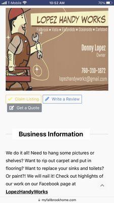 Lopez Handy Works