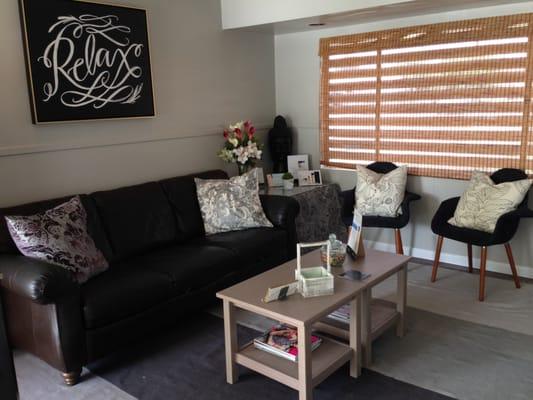 Spend some extra time in our inviting reception area with some wonderful choices of teas and music!