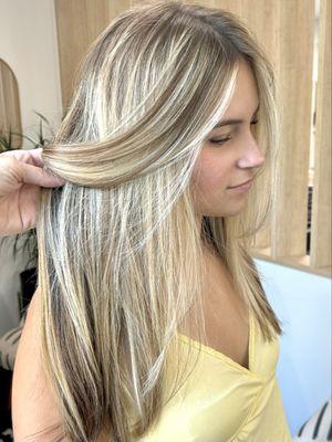 Hair done by stylist Robin Araujo