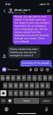 Wow. So this is how you talk to people that have earned your practice over $50k?! Crazyyyyy