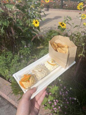 Trio of dips (no caviar)