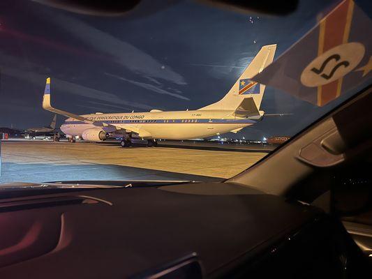 At Andrews Air Force Base with the Congo Delegation