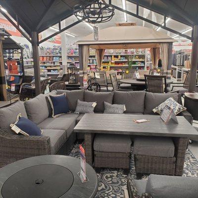 Nice Gazebos and chairs seem comfortable.