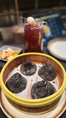 Steamed black Truffle soup dumplings