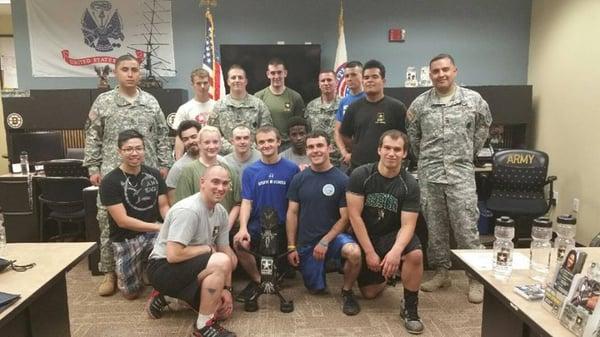 Training with the Future Soldiers of The Lowell Army Recruiting Office!