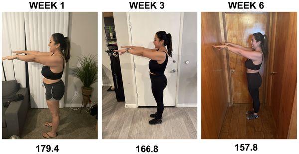 Lost 20 pounds in 6 weeks