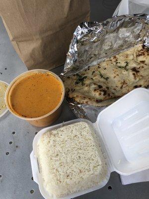 Chicken Tikka Masala and Garlic Naan