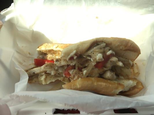 My delicious chicken Gouda sandwich!