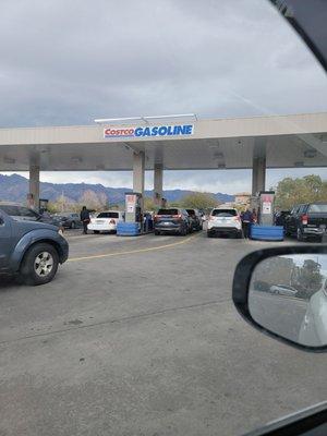 Gas station entrance