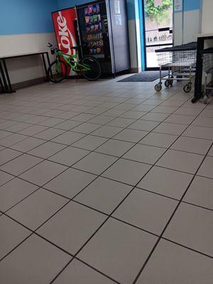 Never park a bike inside the laundromat it's not a playground