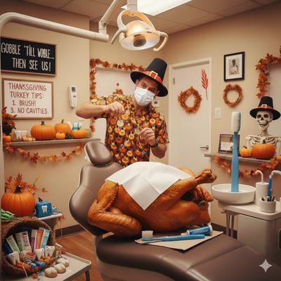 Happy Turkey day! Do not forget to BRUSH AND FLOSS tonight
