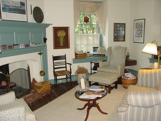 Relax in front of the fireplace and curl up with a good book or some great conversations with other guests!