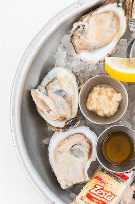 Raw oysters