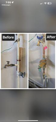 Installed new 3/4 PRV, 3/4 shut off valve and hose bibb around San Francisco area