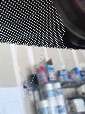 A massive windshield scratch, thanks to Super Star on 40th