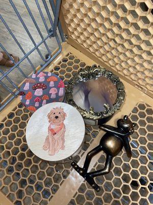 Coming home w/ 3 candles and a frog