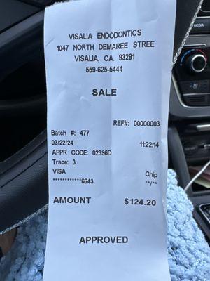 Total cost. Work was under DD warranty
