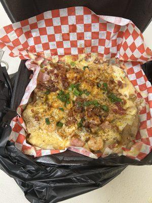 Loaded seafood baked potato