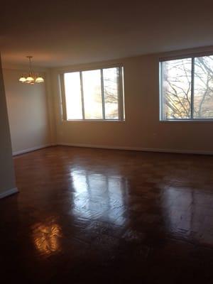 Beautiful parquet floors and nature views