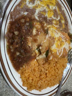 Chili relleno meal