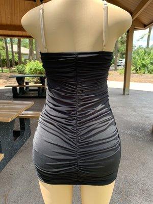 Sexy short black an gold dress