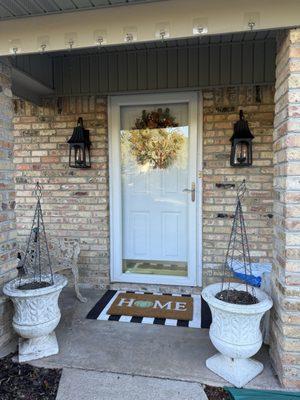 Changed out outside lanterns and will be adding one at the back next time.