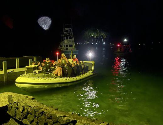 Boat coming into dock. We are next!