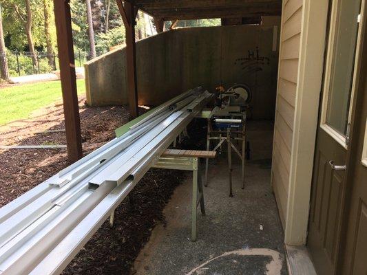 Aluminum used for residential framing.