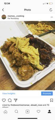 Curry chicken oxtails and Rasta pasta !!!