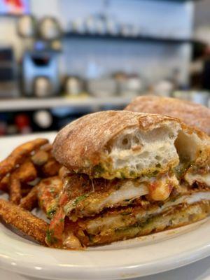 Brooklyn Sandwich with Sweet Potato Fries