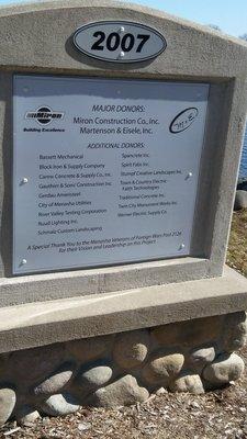 The sponsorswho paid for this well deserved isleof valor monument