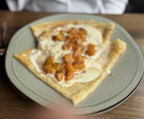 Peaches and Cream Crepes