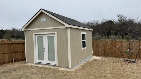 Professionally onsite built shed. 16x12 
 Roofed, painted and secured to the slab