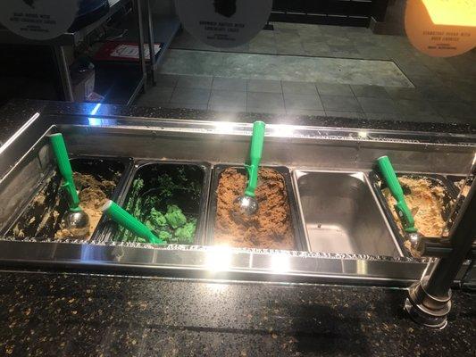 Dough flavors. Cookie, mint, brownie and peanut butter.