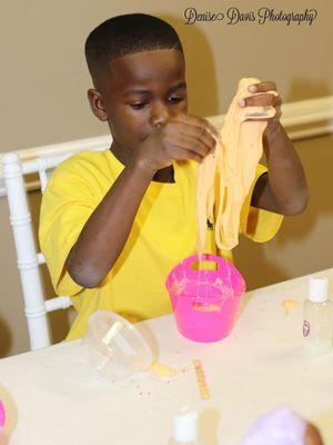Kids Having Fun Making Slime