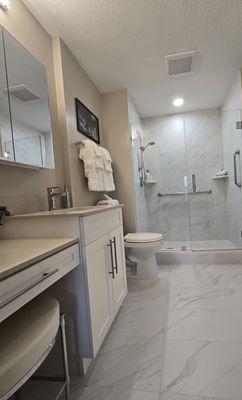 A beautifully refreshed bathroom because luxury lives in the details.