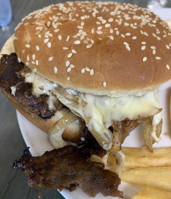 Philly cheesesteak sandwich... or something?