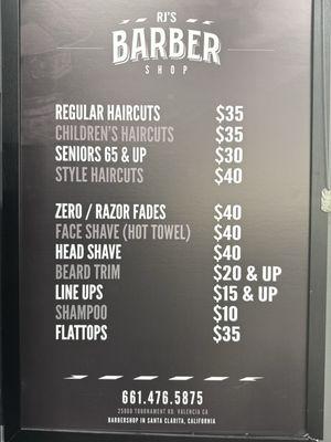 Price list