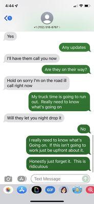 Conversation with company