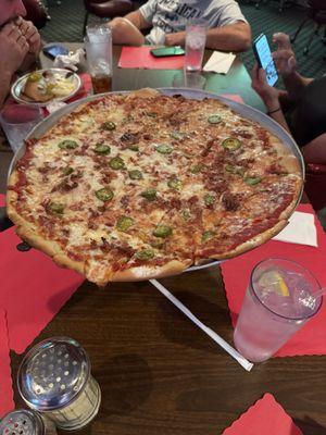 Jalapeno/bacon pizza